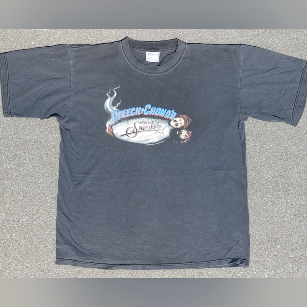 Vintage Y2K Cheech & Chong's Up in Smoke Movie Promo T-Shirt Faded Distressed L